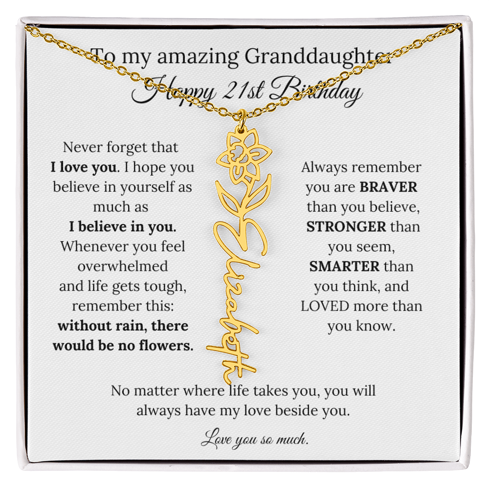Happy 21st Birthday Gift for Granddaughter