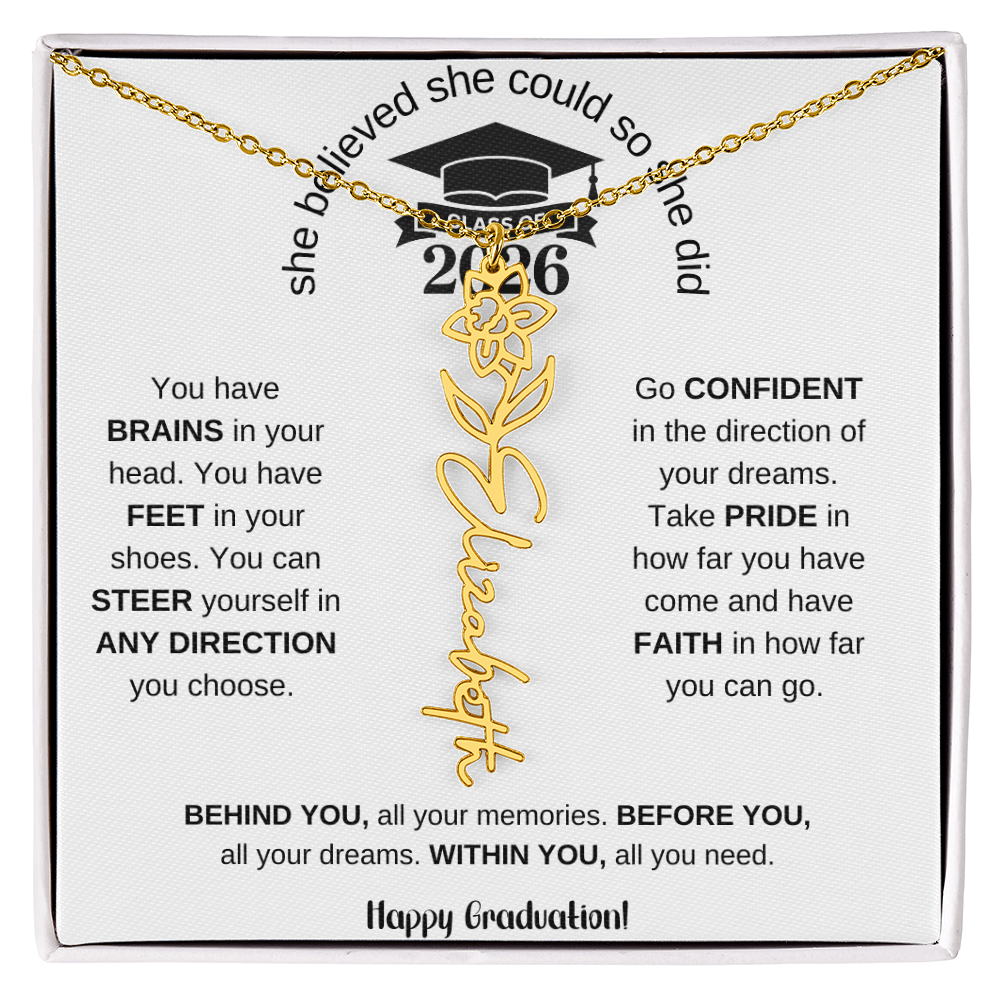 2026 Graduation Name Necklace