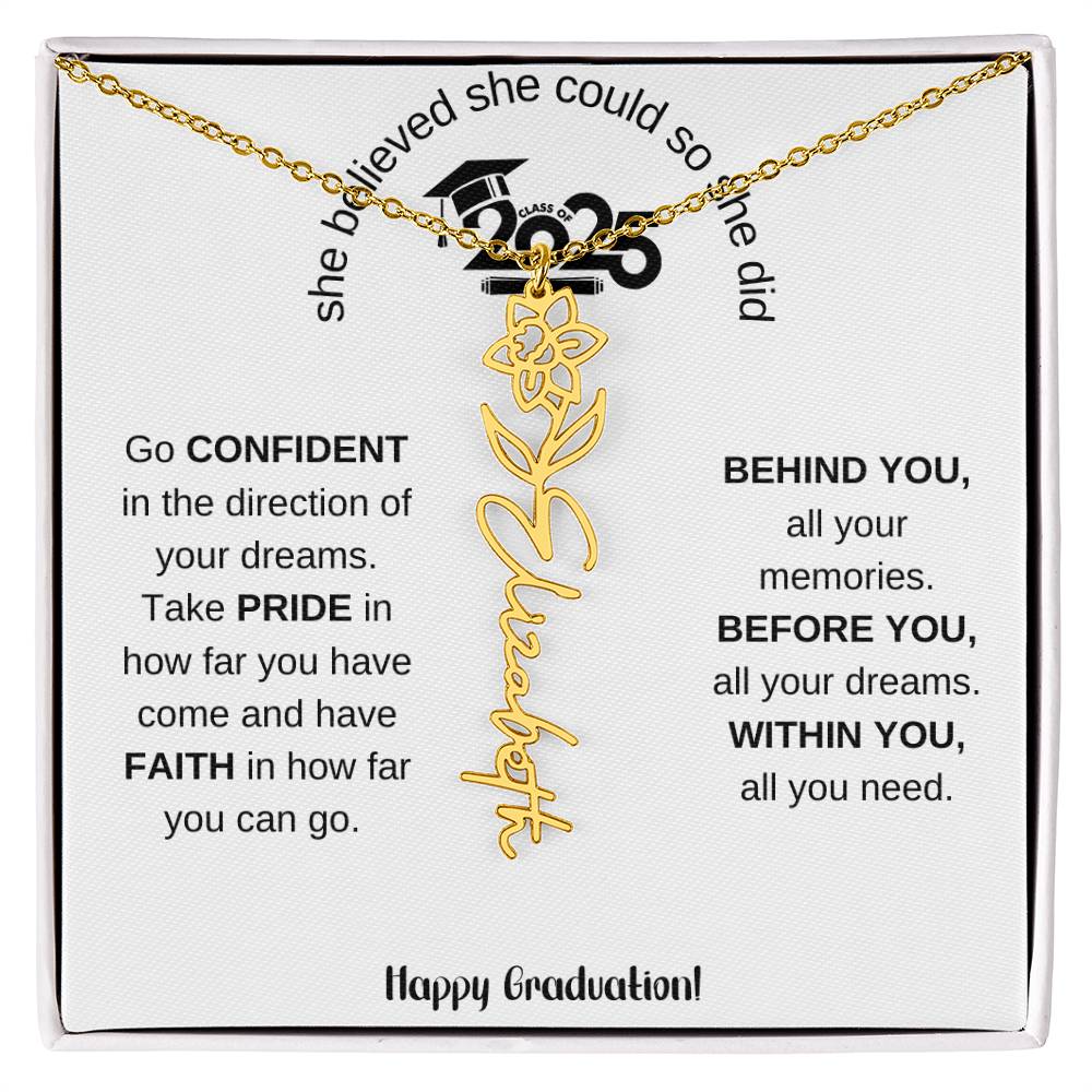 2025 Graduation Gift - Flower Name Necklace 5