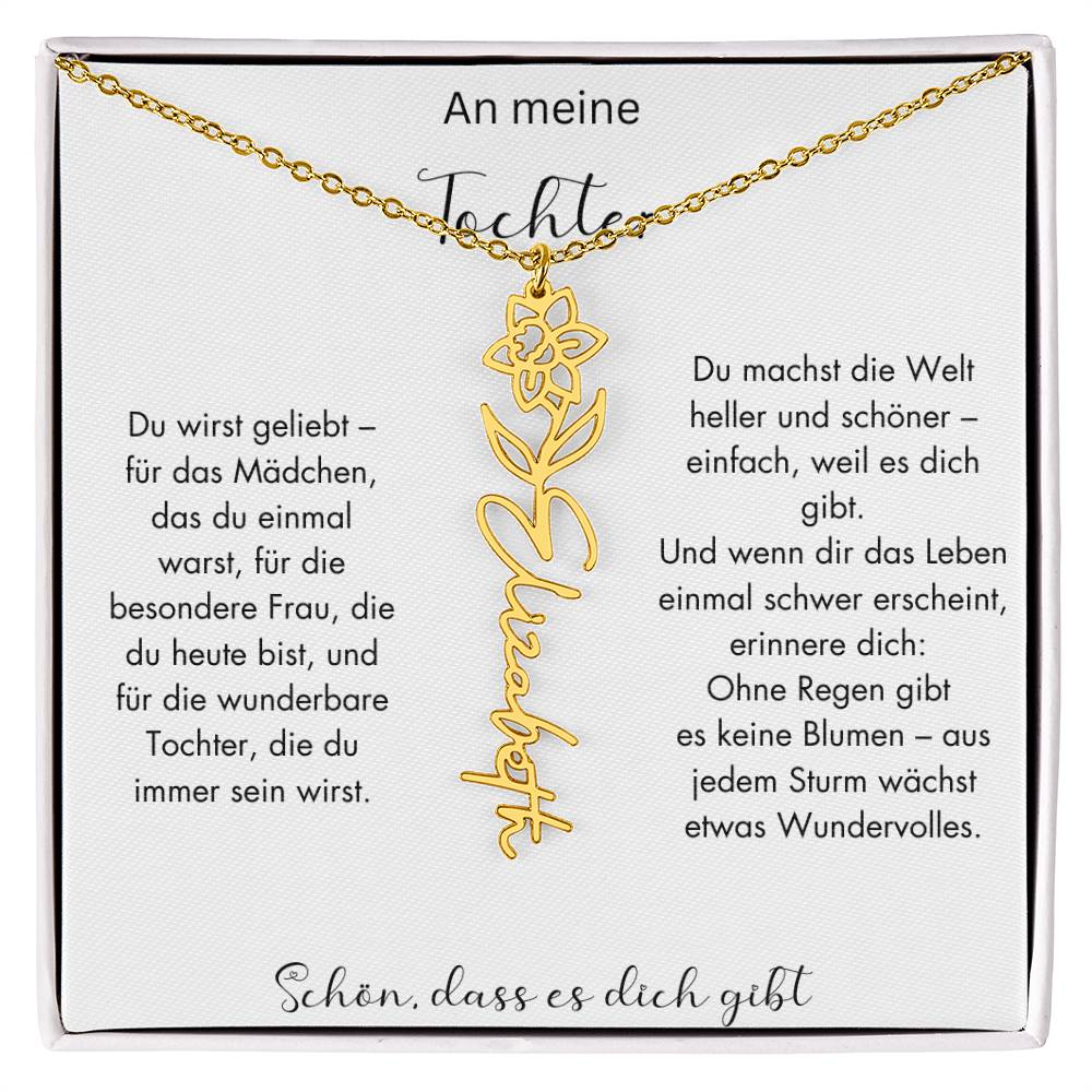 Geburtsblumenkette für erwachsene Tochter