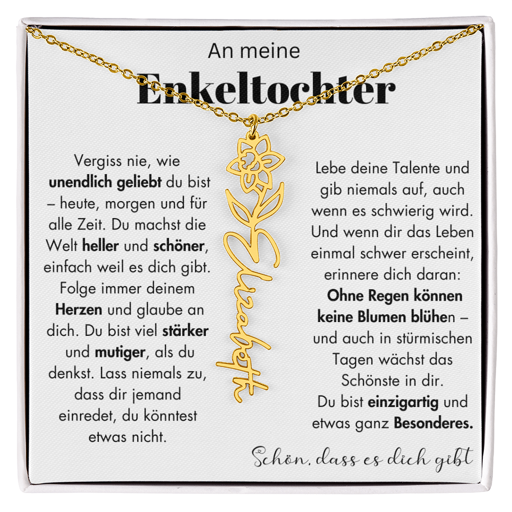 Geschenk Enkeltochter Schmuckkarte mit Spruch unendlich geliebt Mutmacher Erinnerung Weihnachten Geburtstag