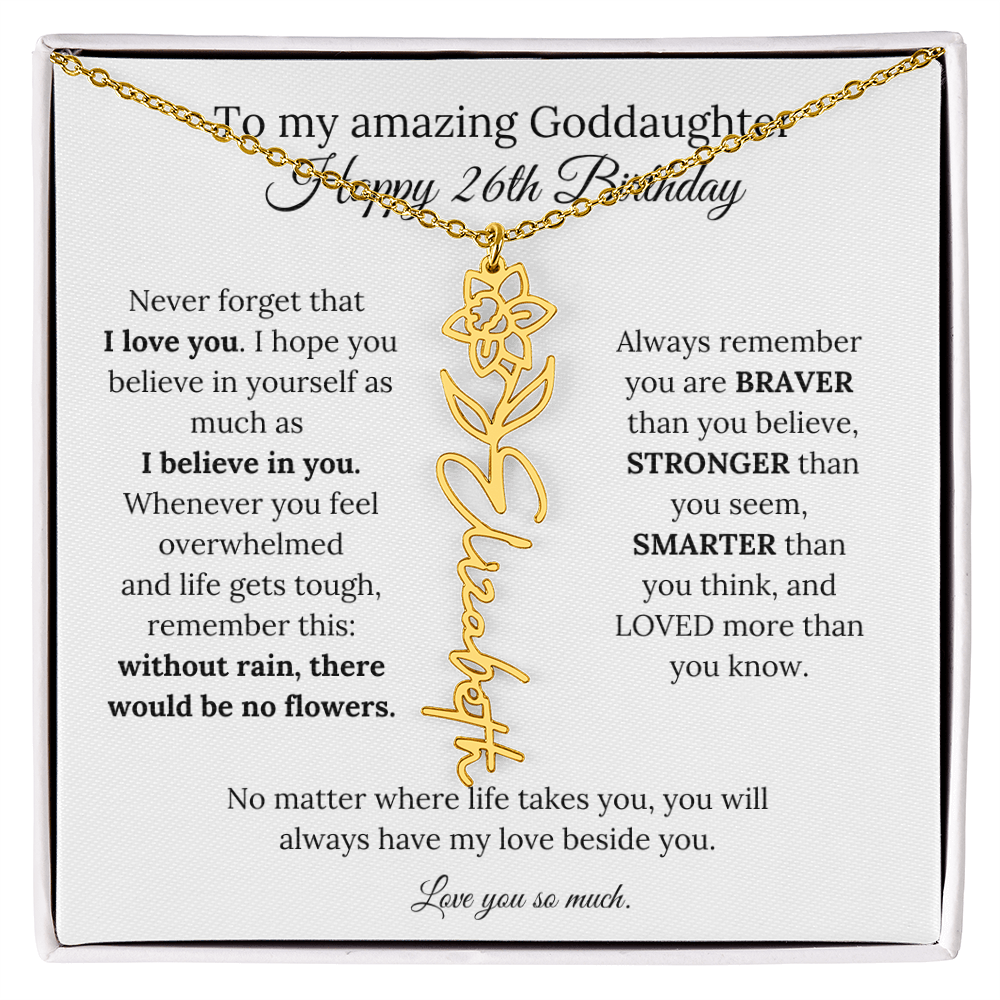 Happy 26th Birthday Gift for Goddaughter