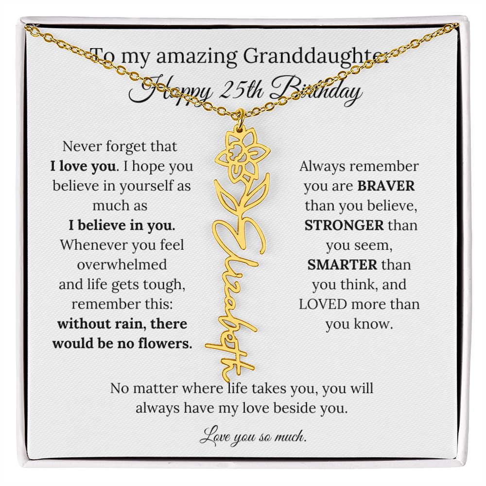 Happy 25th Birthday Gift for Granddaughter