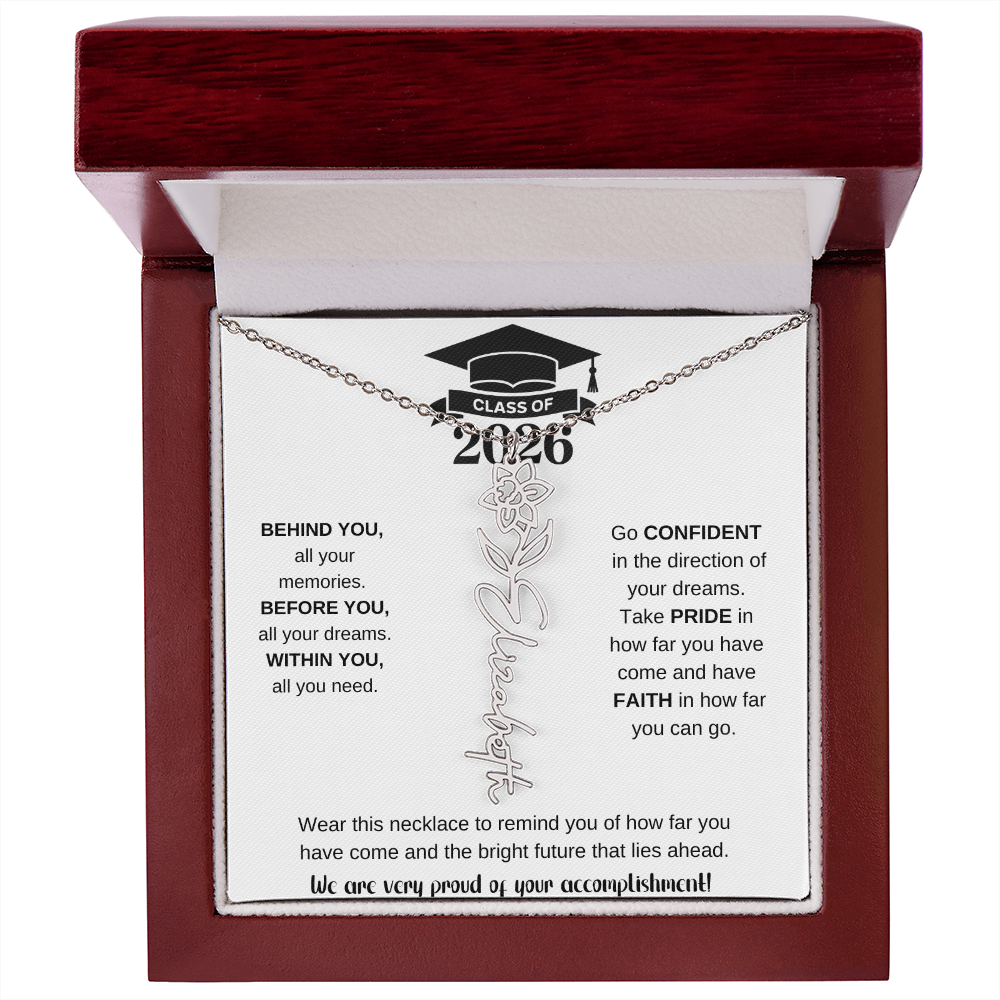 2026 Graduation Name Necklace