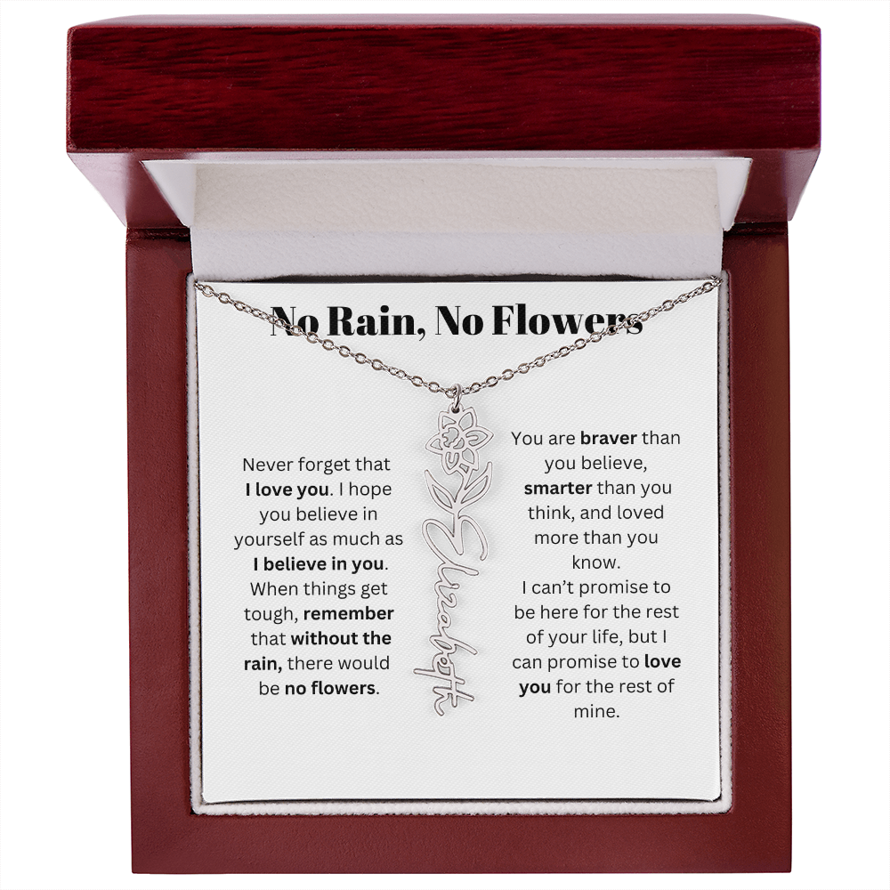 Personalized Flower Name Necklace 2