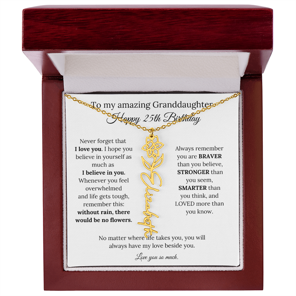 Happy 25th Birthday Gift for Granddaughter