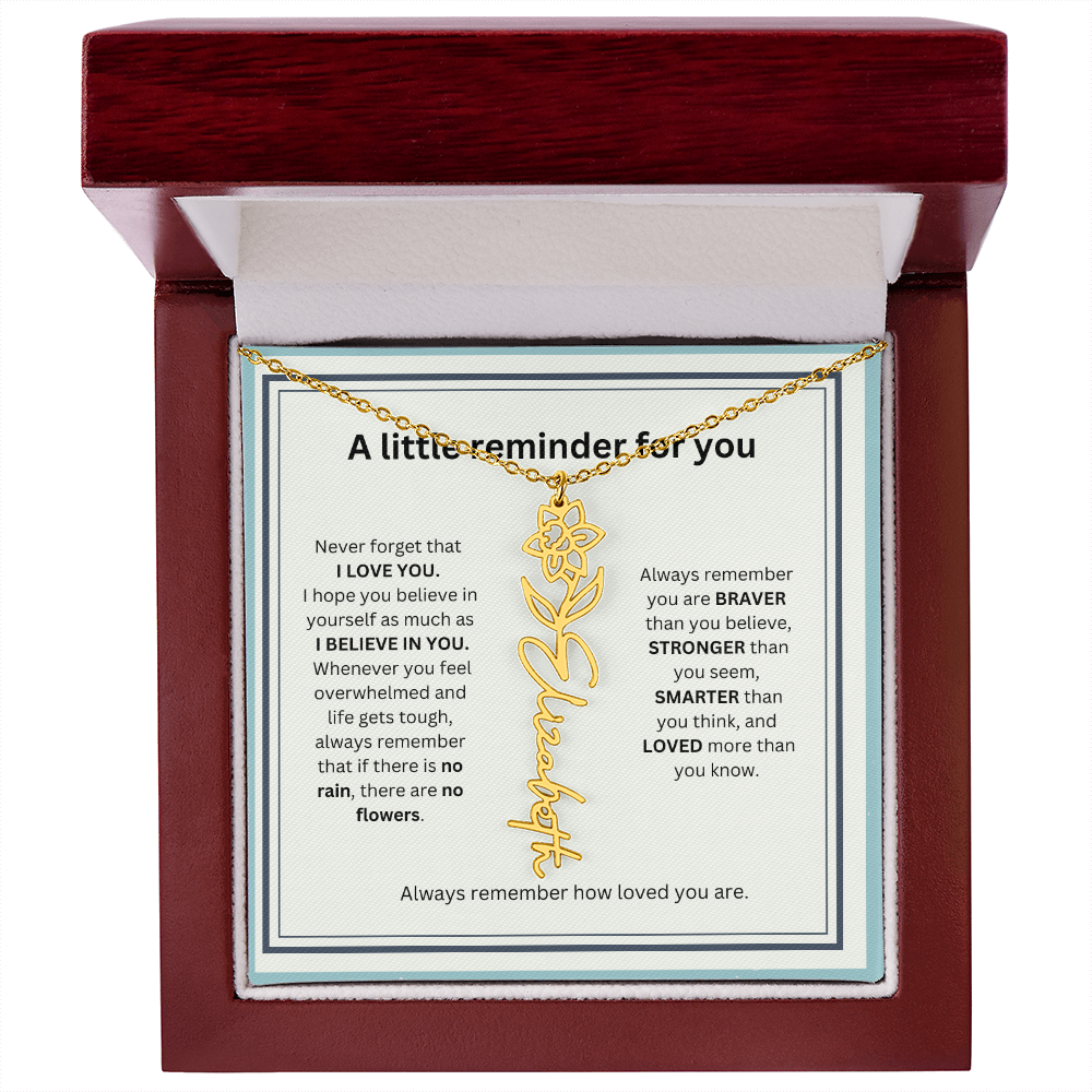 A Little Reminder Of You | Birth Flower Name Necklace