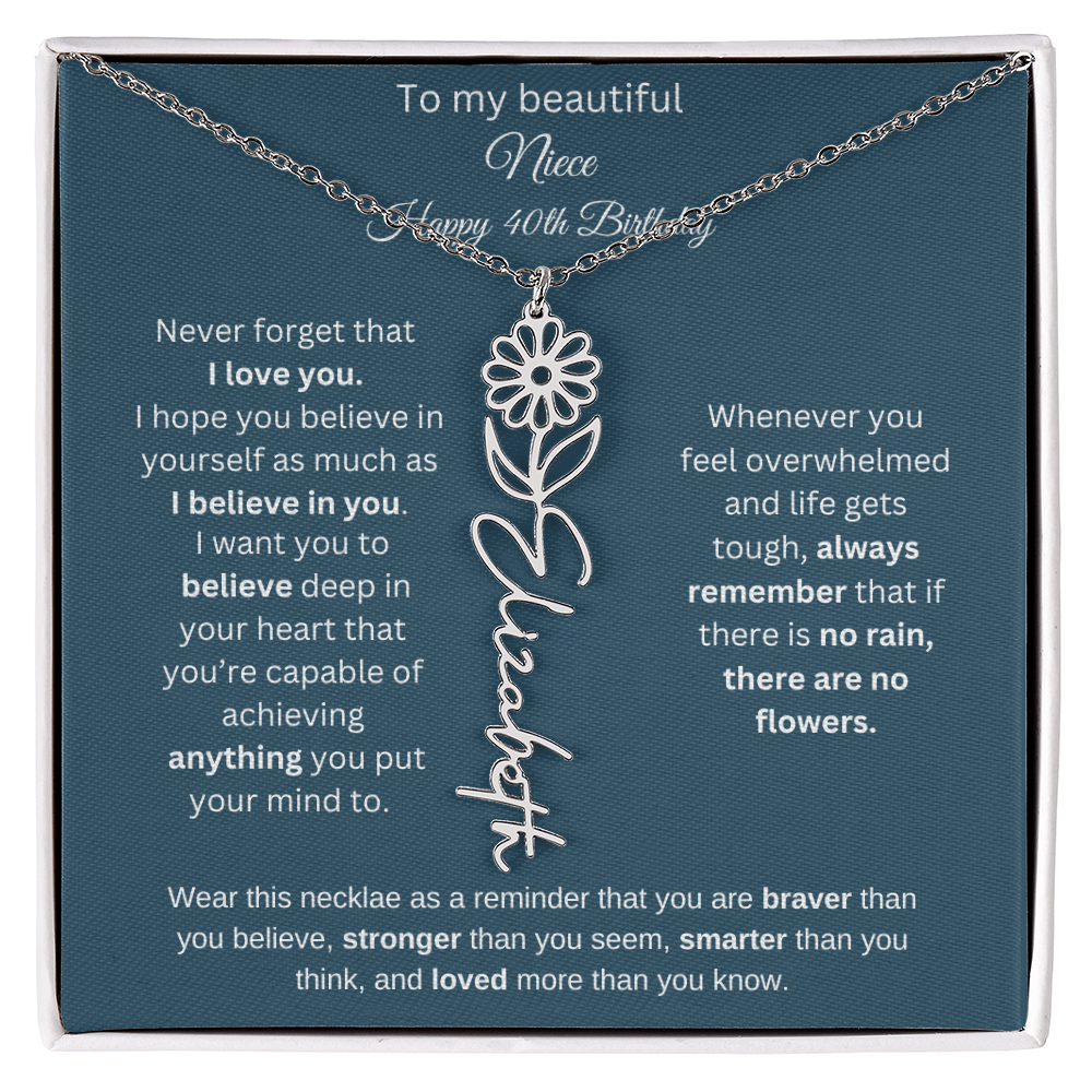 To My Beautiful Niece 40th Birthday