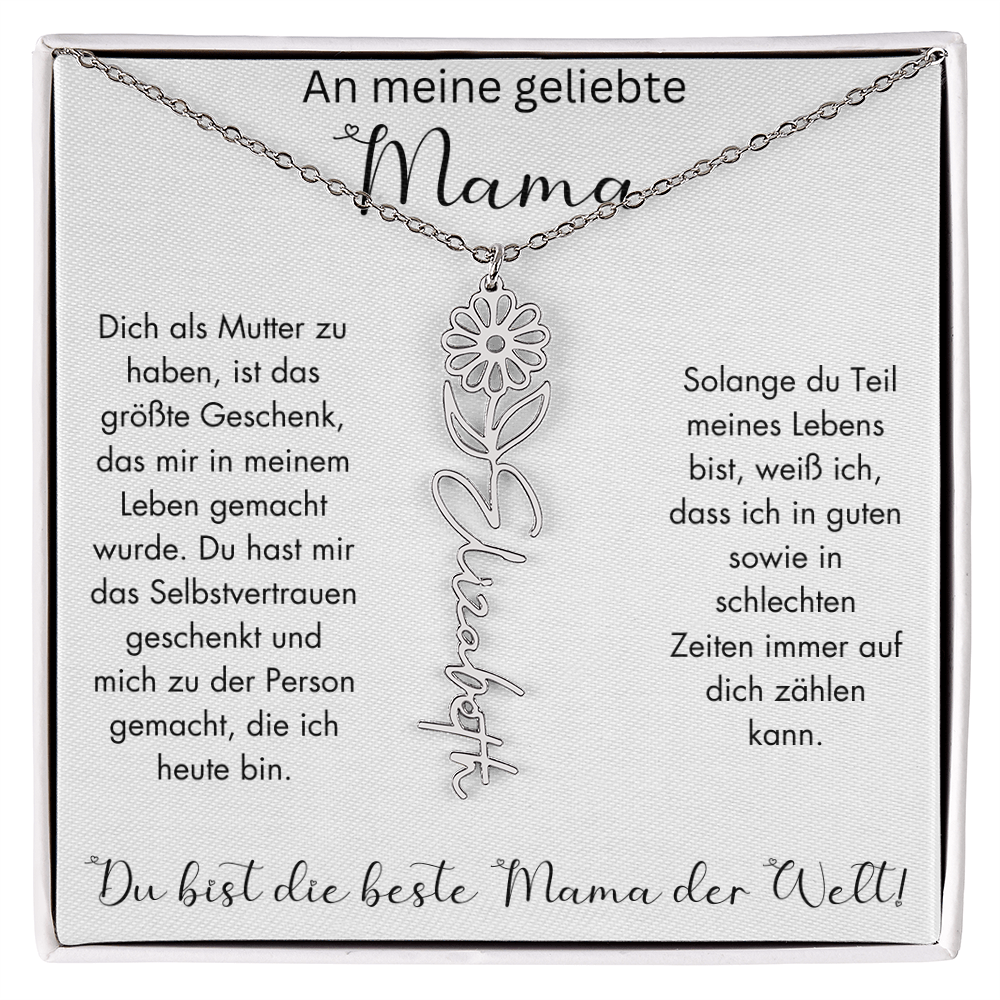 Geburtsblumen Namenskette für Mama