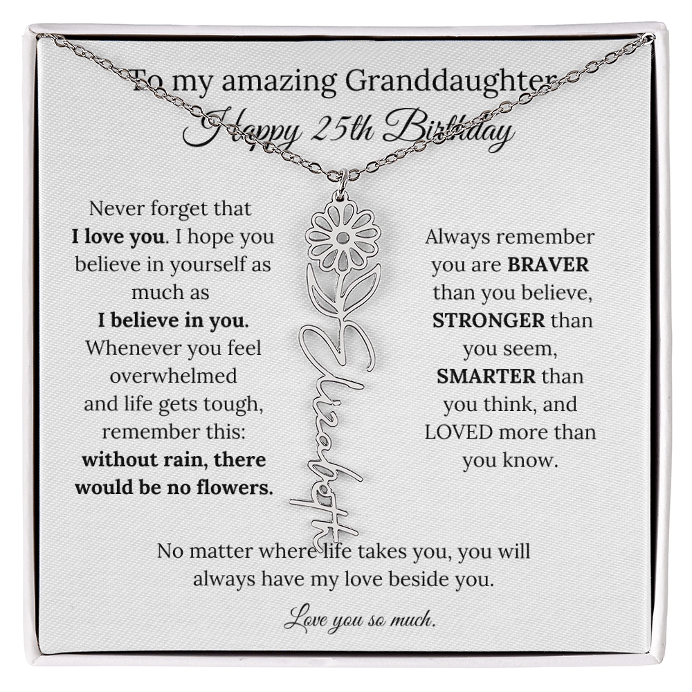 Happy 25th Birthday Gift for Granddaughter