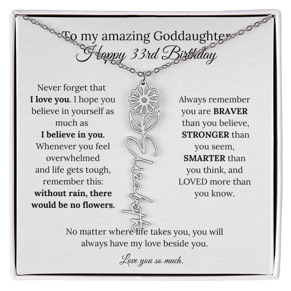 Happy 33rd Birthday Gift for Goddaughter