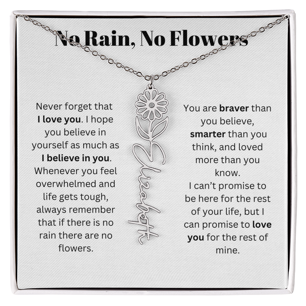 Personalized Flower Name Necklace 1