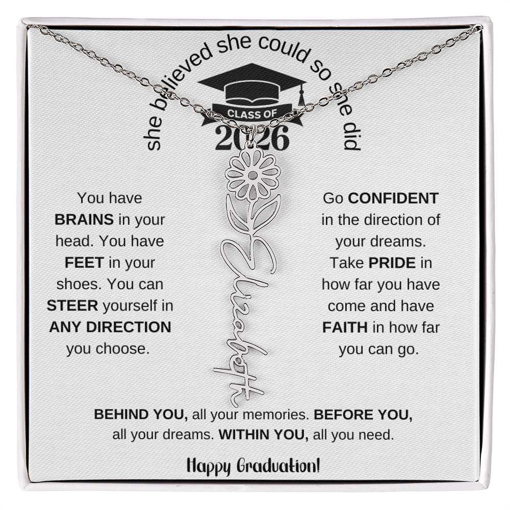 2026 Graduation Name Necklace