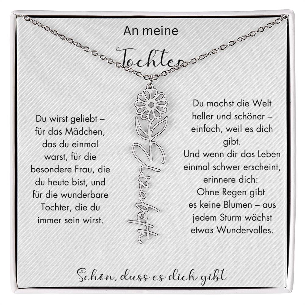 Geburtsblumenkette für erwachsene Tochter