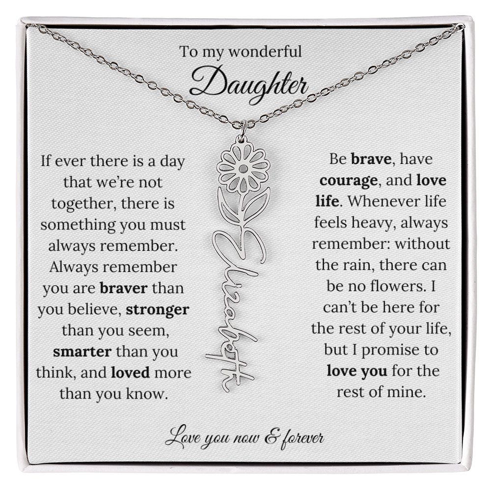 Custom Floral Jewelry Gift For Daughter