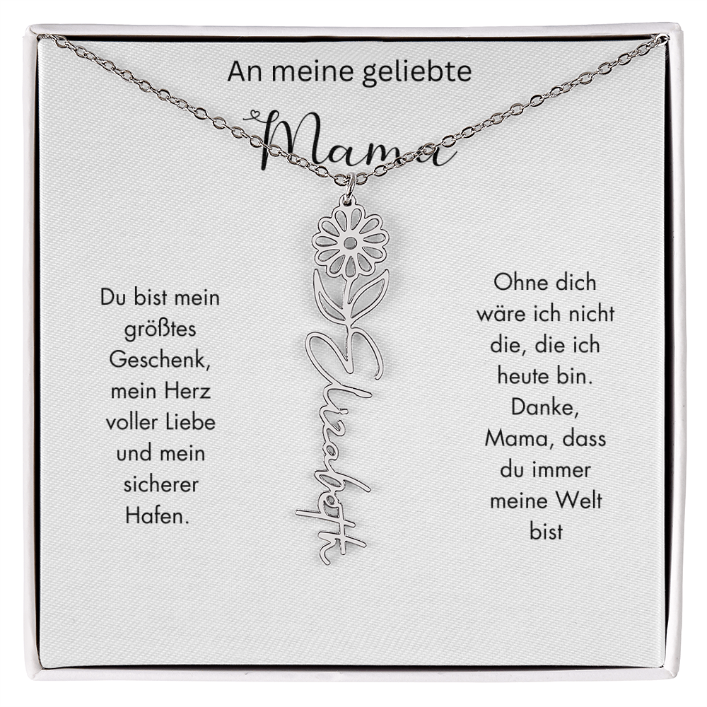Personalisierte Geburtsblumen Kette für Mama