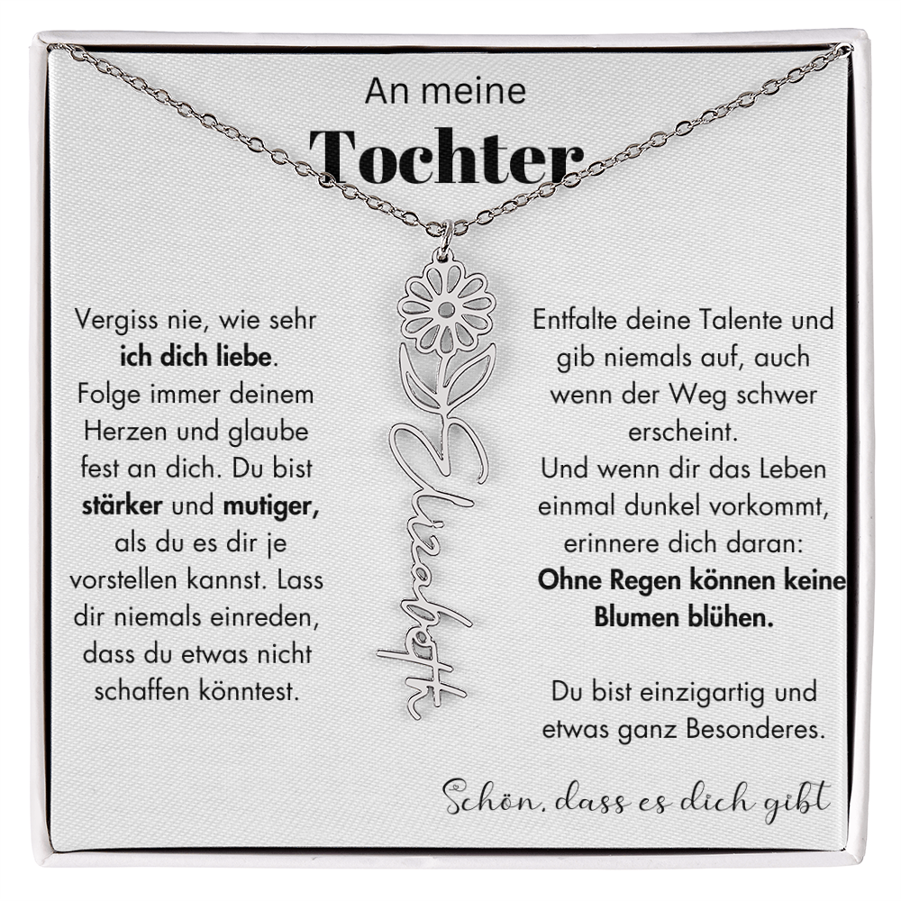 Für meine Tochter Schmuckkarte mit liebevoller Botschaft vergiss nie wie sehr ich dich liebe Erinnerung Weihnachten Geburtstag