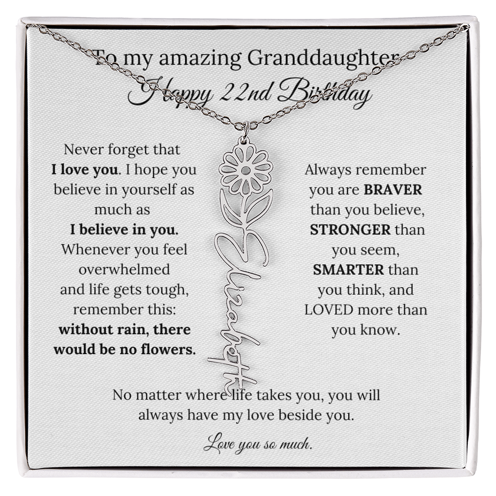 Happy 22nd Birthday Gift for Granddaughter