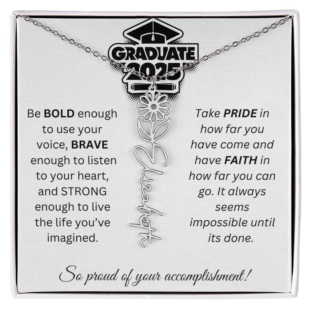 2025 Graduation Gift - Flower Name Necklace 1