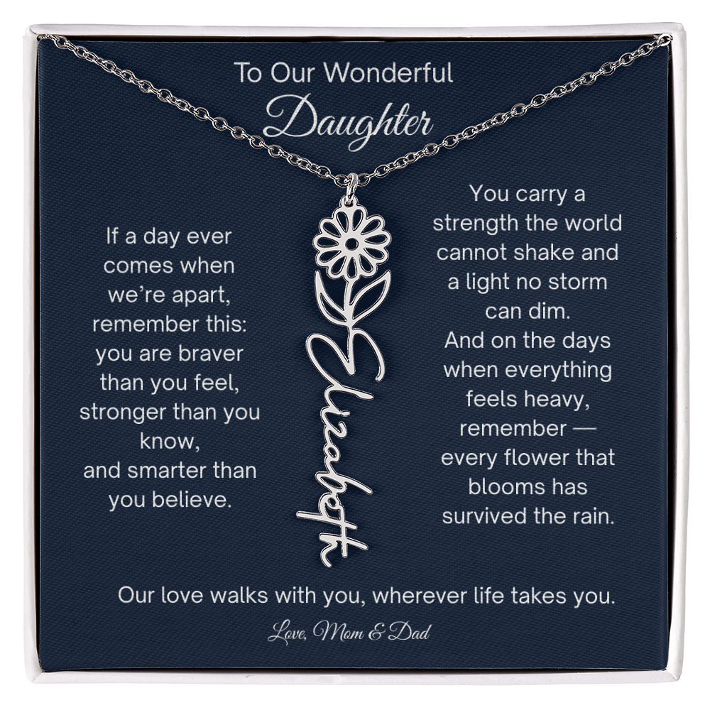 Personalized Daughter Necklace from Parents