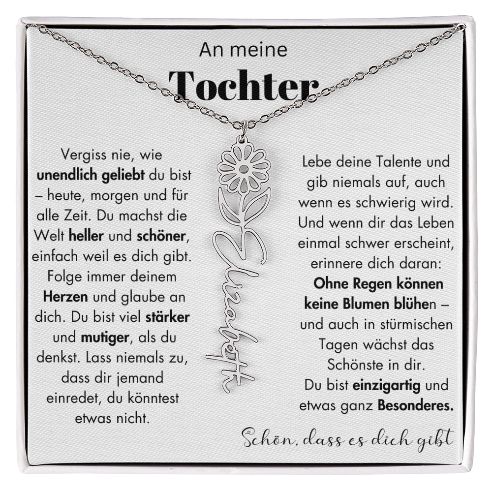 Geschenk Tochter Schmuckkarte mit Spruch unendlich geliebt Mutmacher Erinnerung Weihnachten Geburtstag