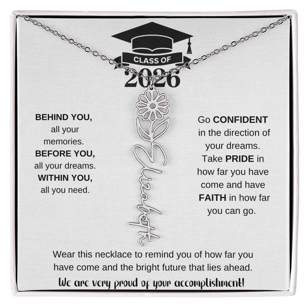 2026 Graduation Name Necklace