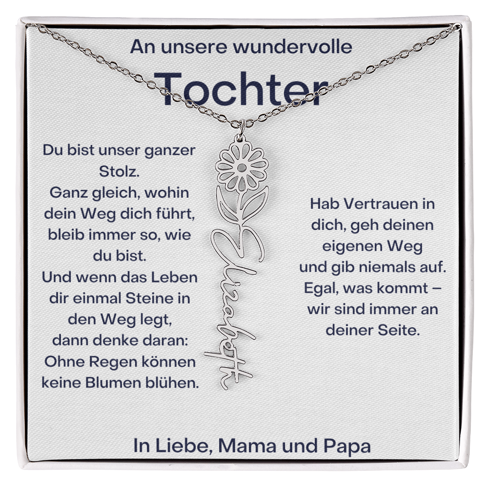 Personalisierte Namenskette Tochter Geschenk - Von Mama und Papa