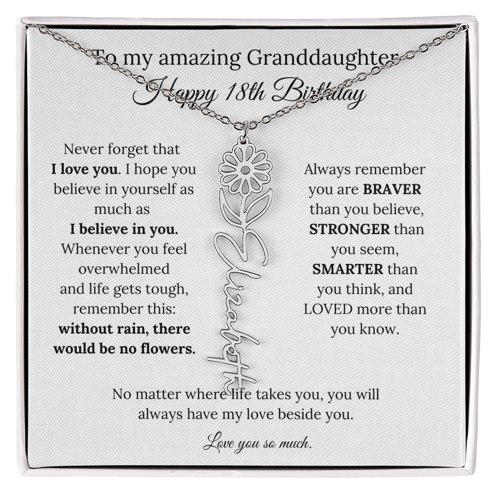 Happy 18th Birthday Gift for Granddaughter