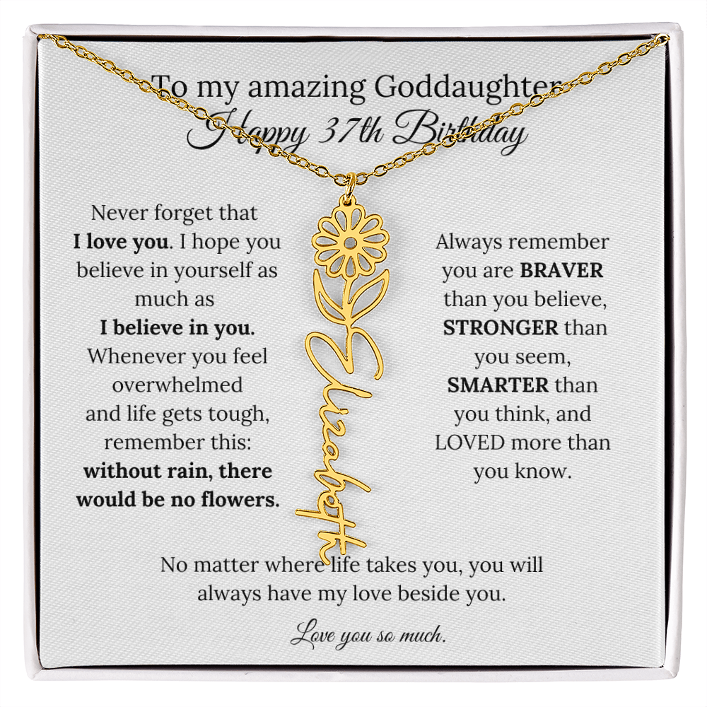 Happy 37th Birthday Gift for Goddaughter