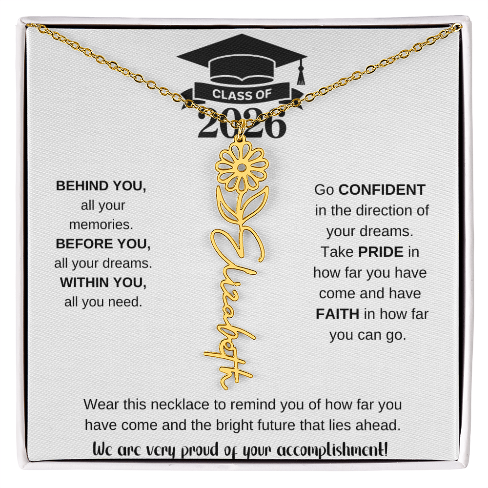 2026 Graduation Name Necklace