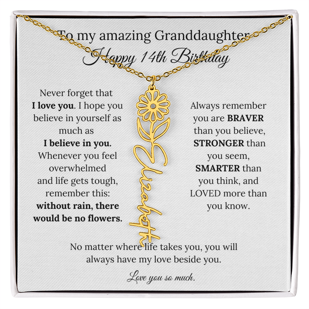 Happy 14th Birthday Gift for Granddaughter