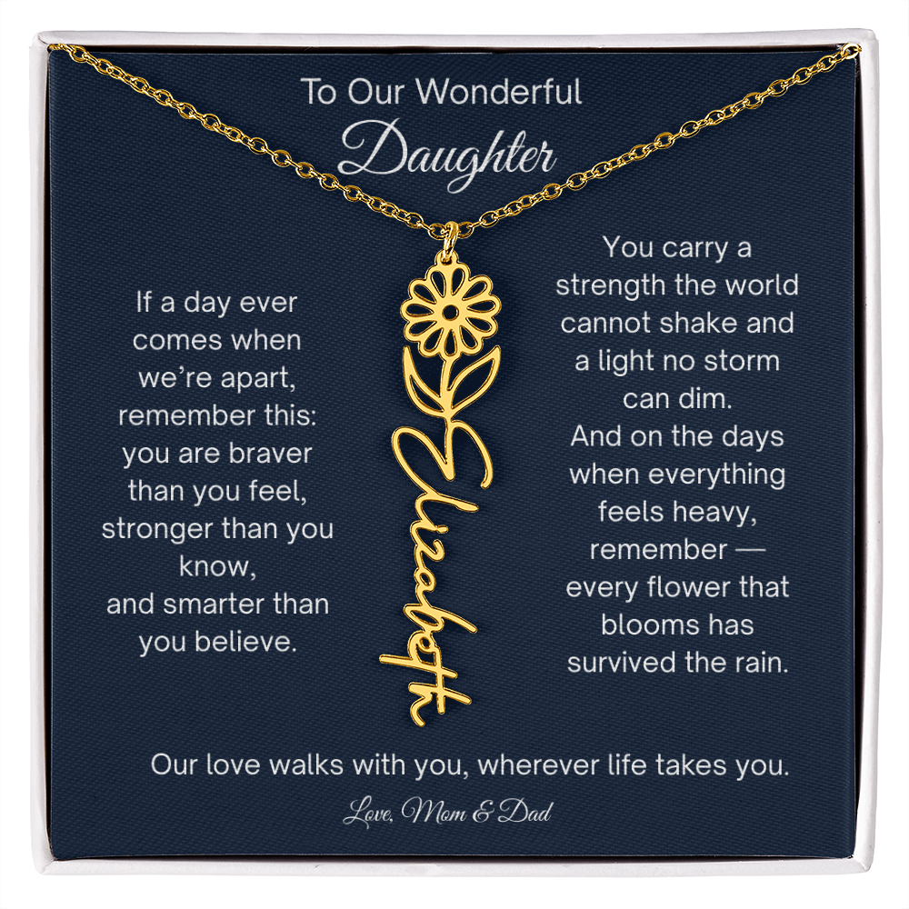 Personalized Daughter Necklace from Parents