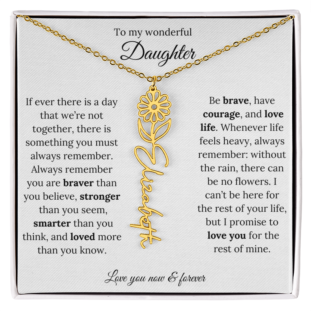 Custom Floral Jewelry Gift For Daughter