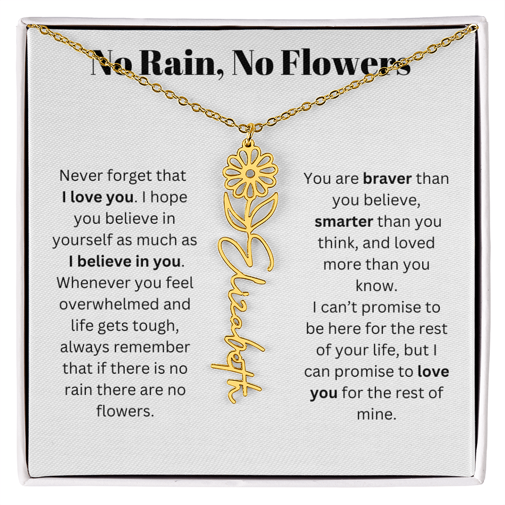 Personalized Flower Name Necklace 1