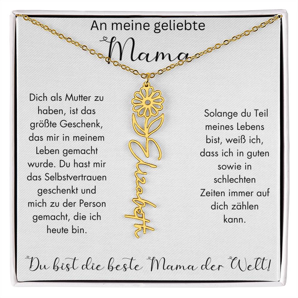 Geburtsblumen Namenskette für Mama