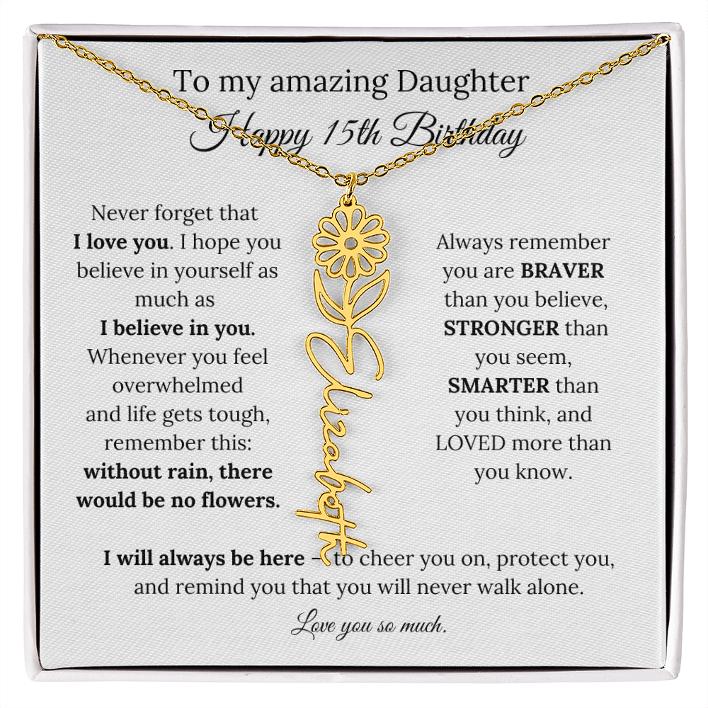 Happy 15th Birthday Gift for Daughter
