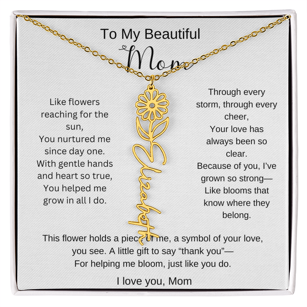 Personalized Mother's Day Necklace Gift for Mom