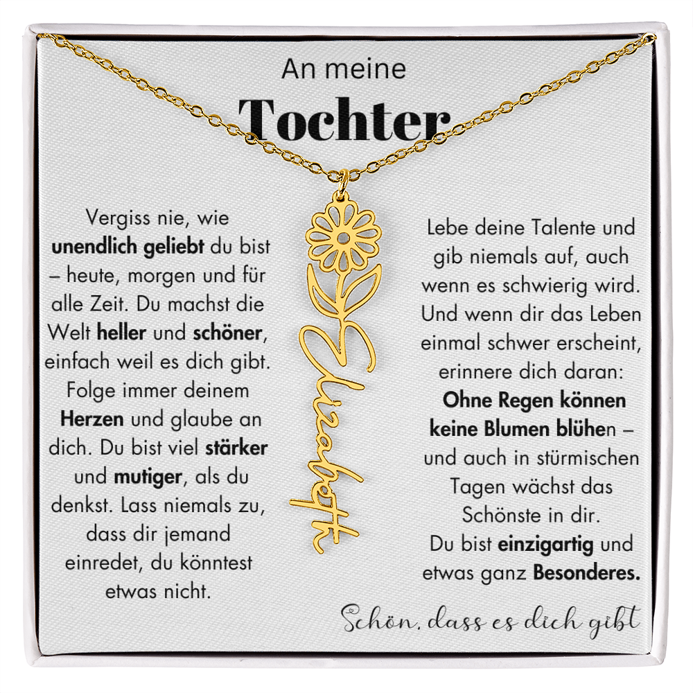Geschenk Tochter Schmuckkarte mit Spruch unendlich geliebt Mutmacher Erinnerung Weihnachten Geburtstag