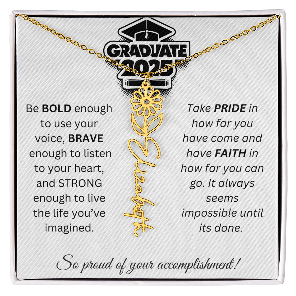 2025 Graduation Gift - Flower Name Necklace 1