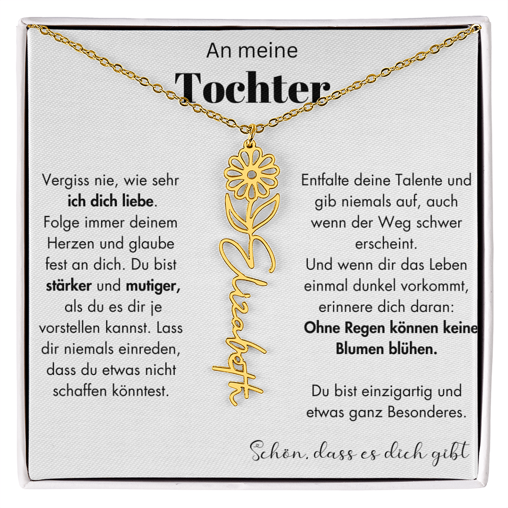 Für meine Tochter Schmuckkarte mit liebevoller Botschaft vergiss nie wie sehr ich dich liebe Erinnerung Weihnachten Geburtstag