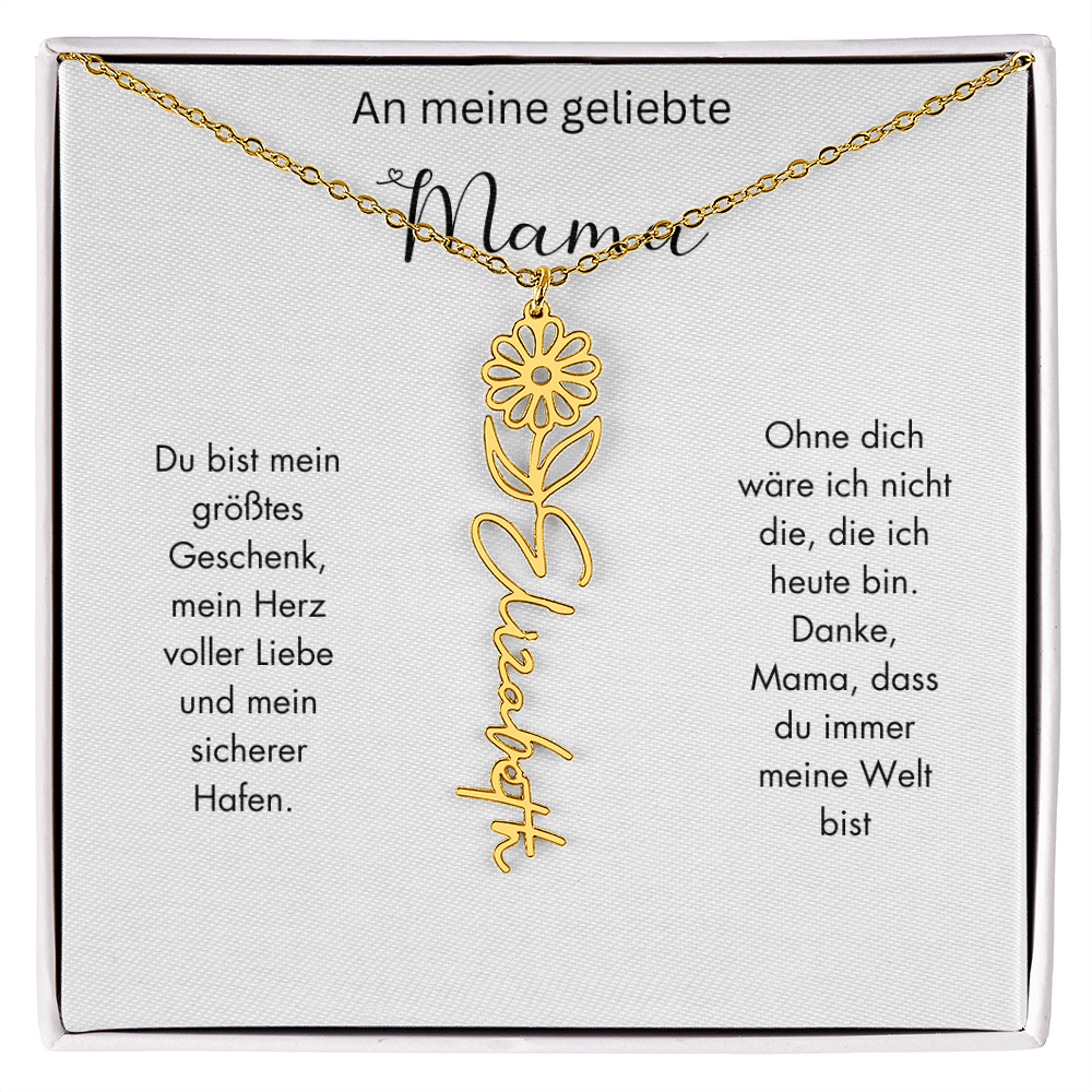 Personalisierte Geburtsblumen Kette für Mama