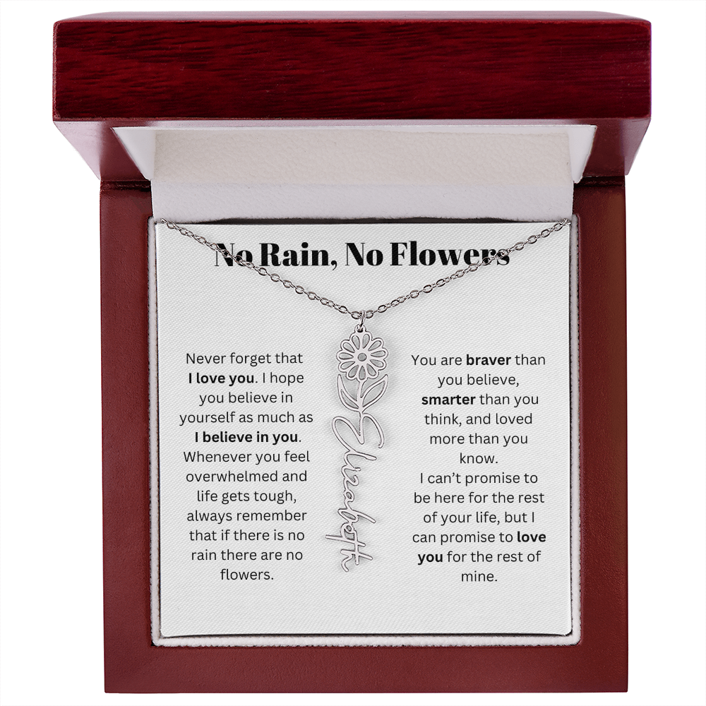 Personalized Flower Name Necklace 1