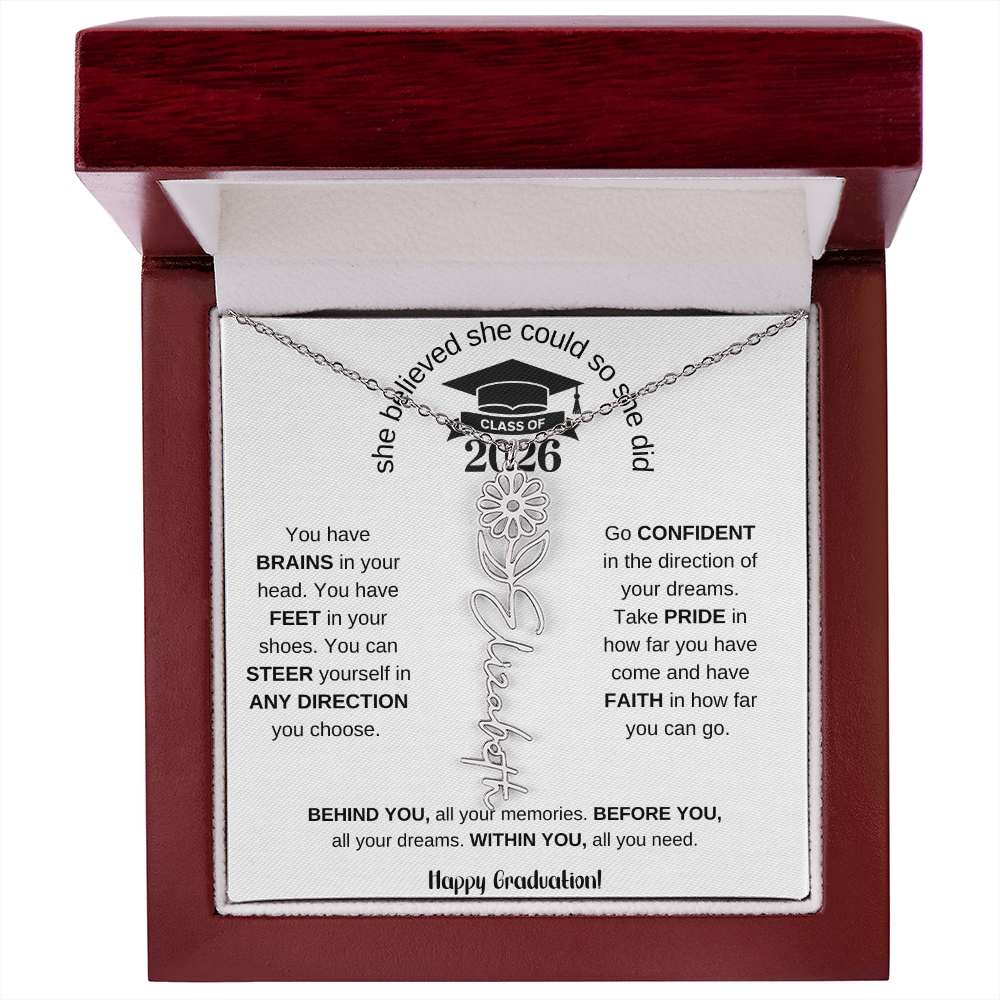 2026 Graduation Name Necklace