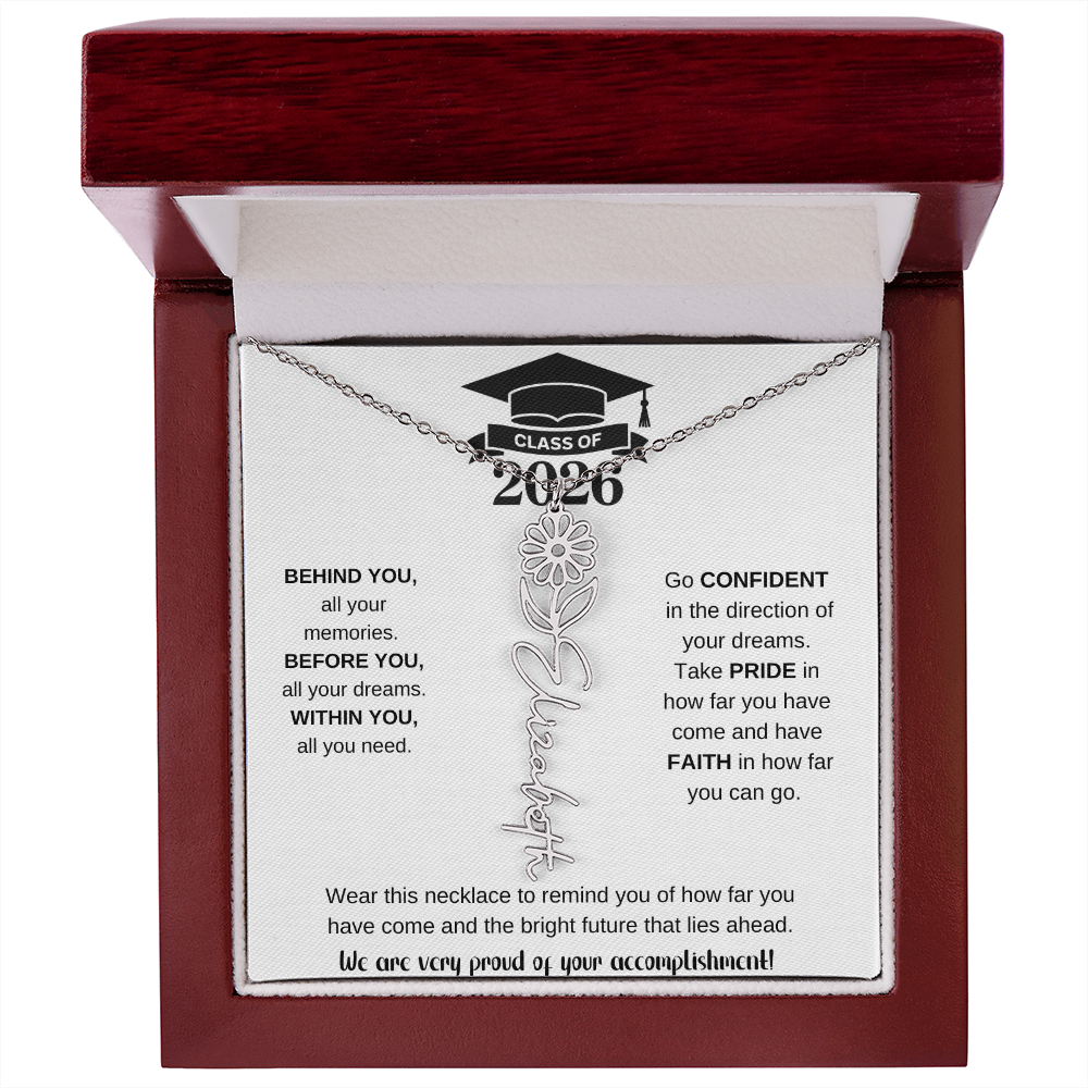 2026 Graduation Name Necklace
