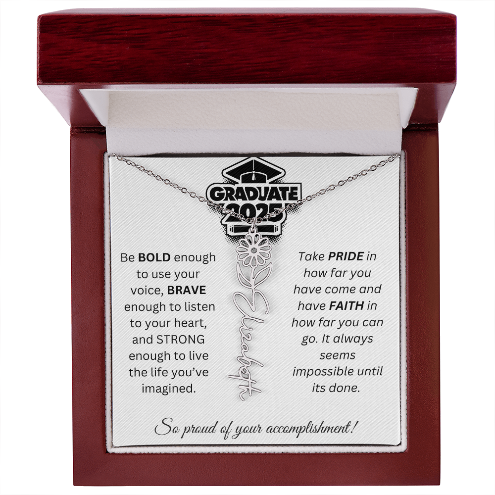 2025 Graduation Gift - Flower Name Necklace 1
