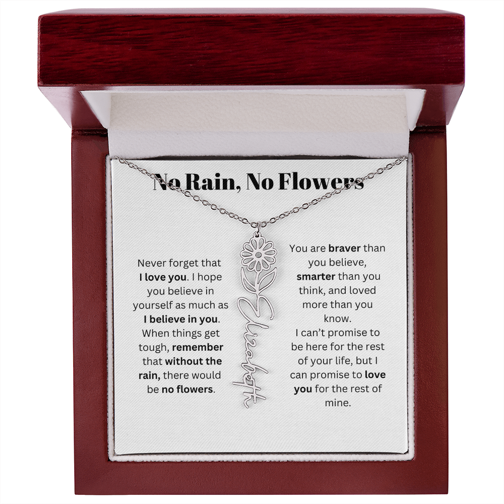 Personalized Flower Name Necklace 2