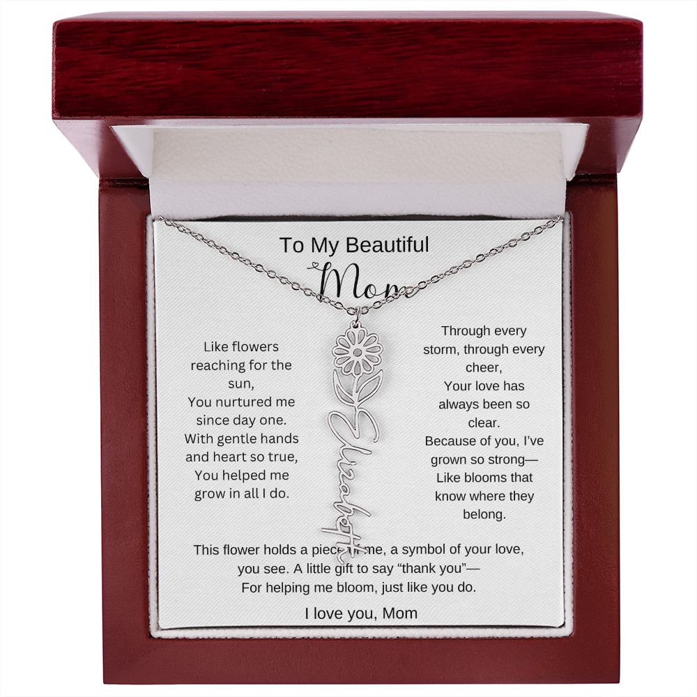Personalized Mother's Day Necklace Gift for Mom