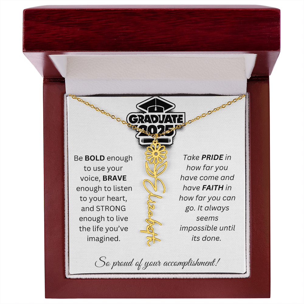 2025 Graduation Gift - Flower Name Necklace 1