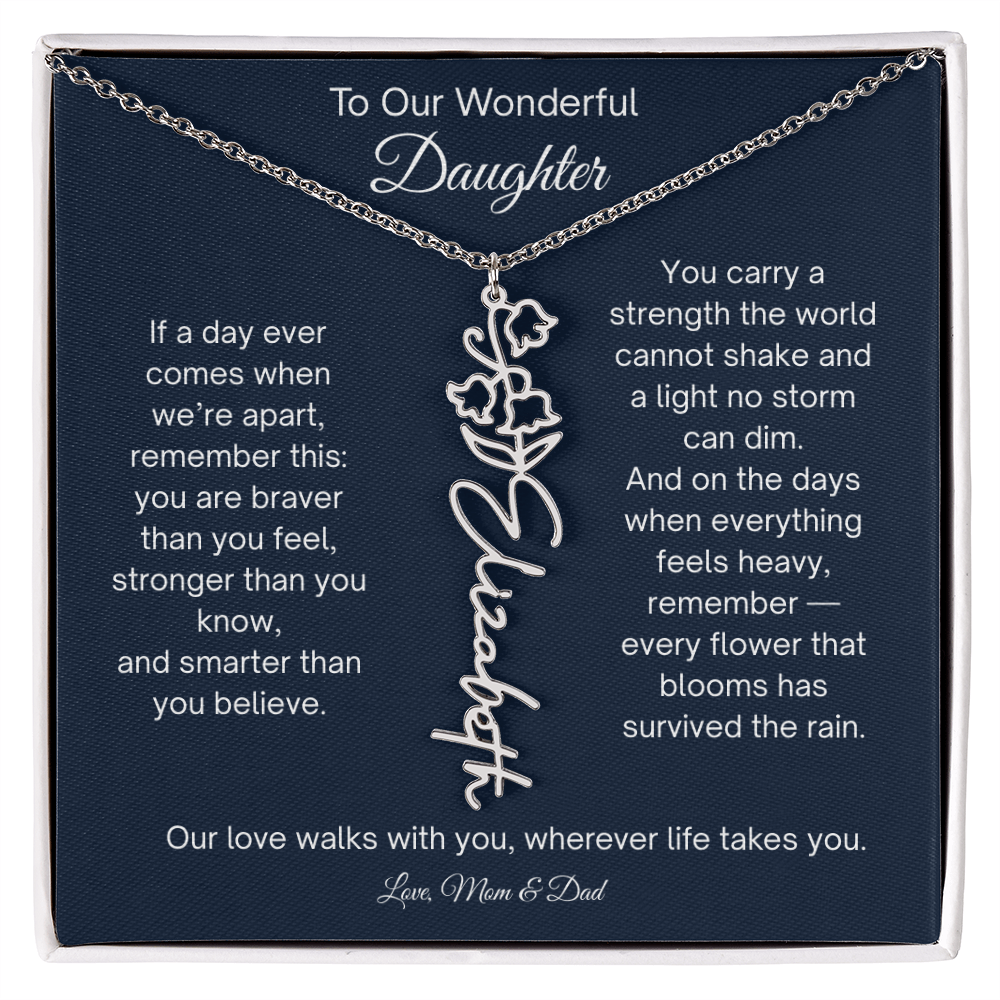 Personalized Daughter Necklace from Parents