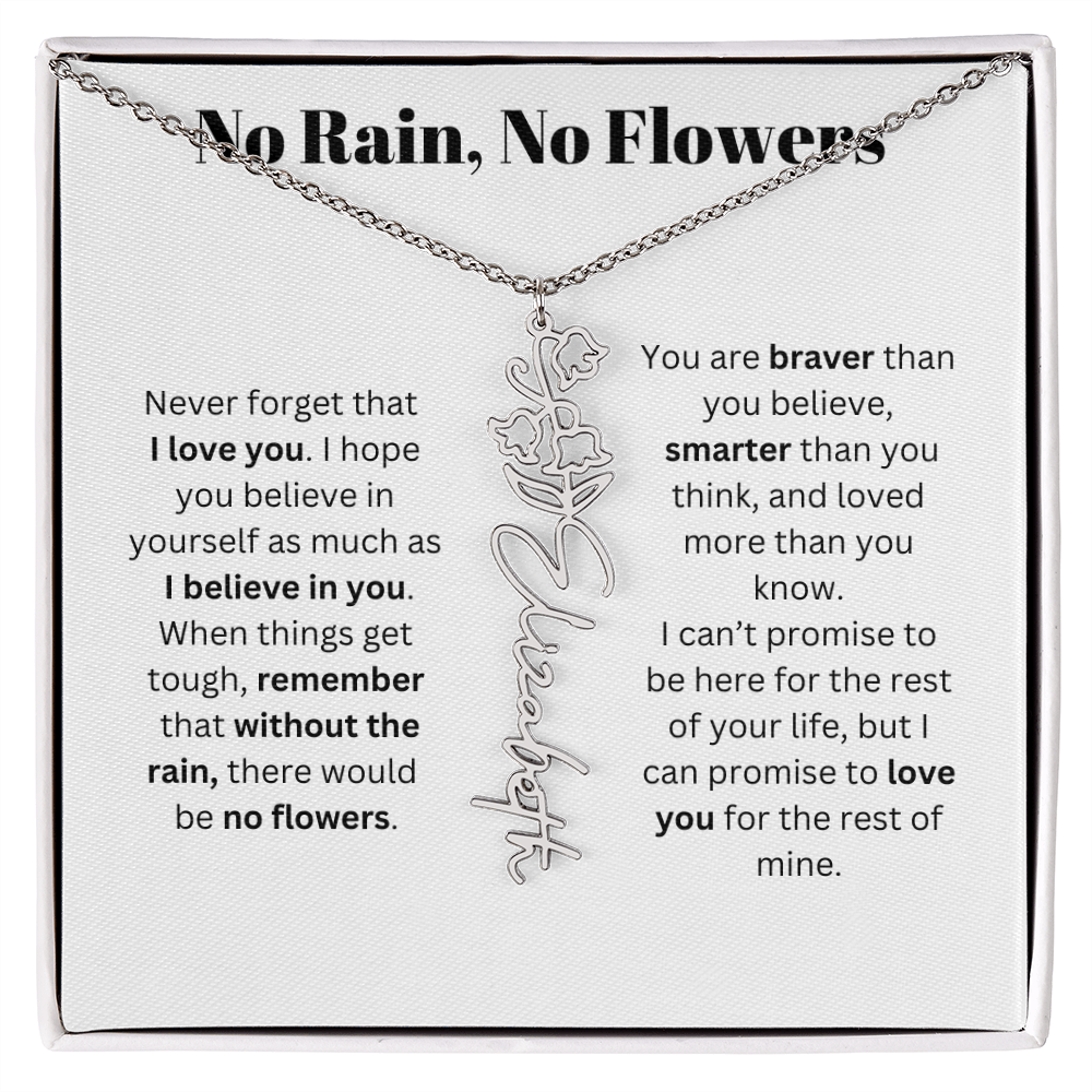 Personalized Flower Name Necklace 2